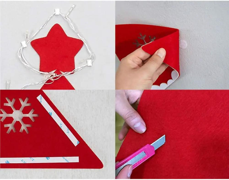 salelink.co.nz Unbranded DIY Felt Christmas Tree with Light DIY Felt Christmas Tree with Light | Action Outdoors NZ