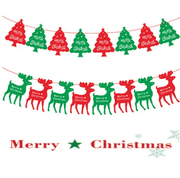 40PCS Merry Christmas Banner Decorations Bunting Sign – view 6