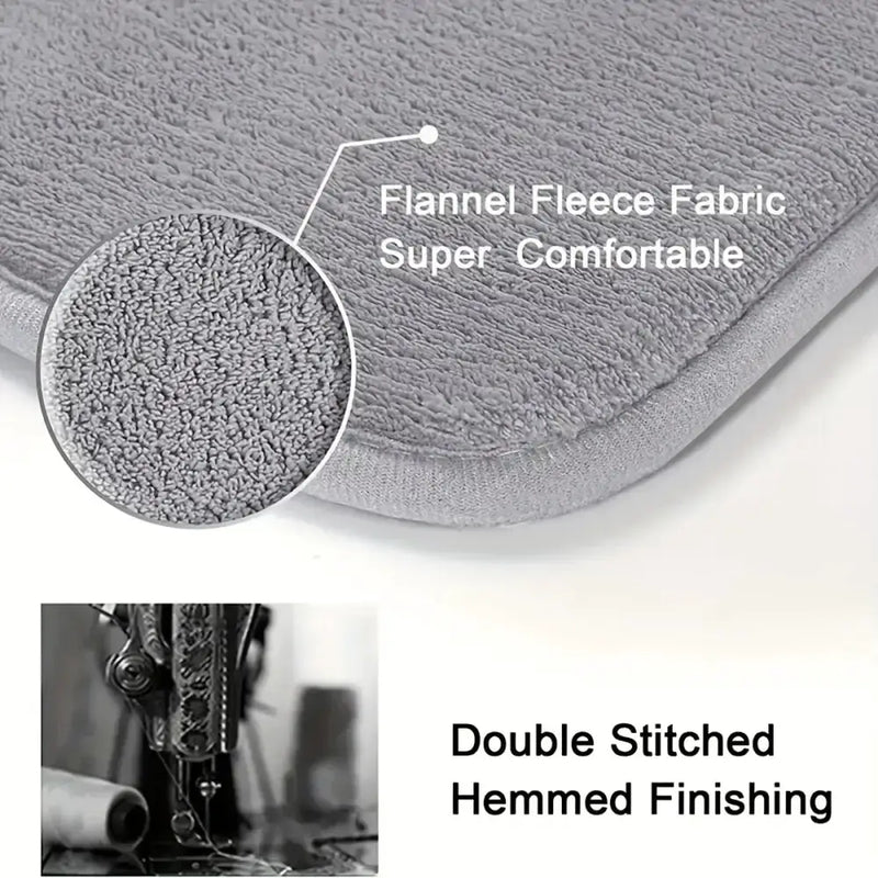 Thick Absorbent Bathroom Mat – Non-Slip Solid Colour Floor & Door Mat (5 colours available) – view 8