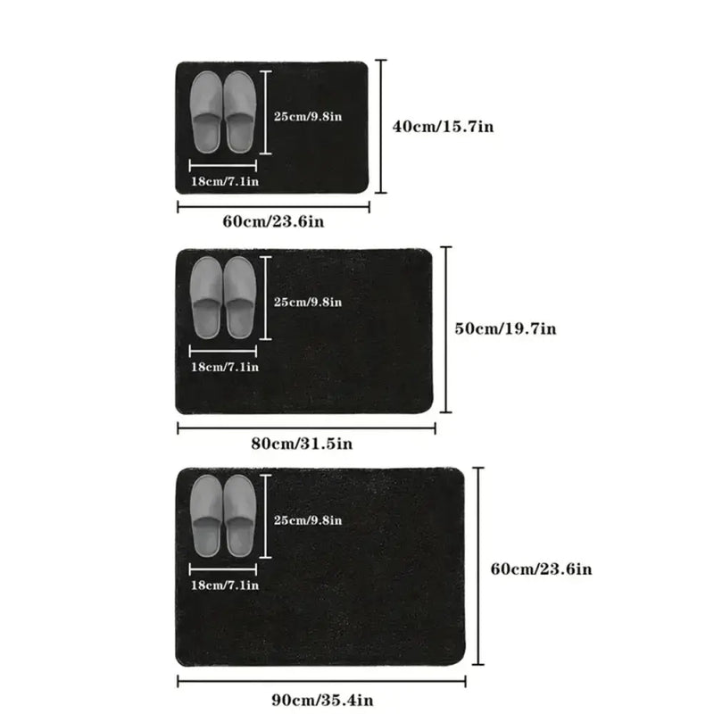 Thick Absorbent Bathroom Mat – Non-Slip Solid Colour Floor & Door Mat (5 colours available) – view 2