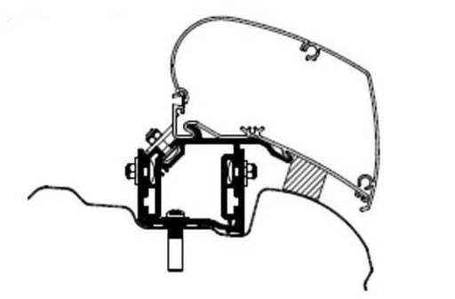 Thule Bracket for VW Crafter 2017 and Later Series 6 Awnings Exterior Mount Interior Free Install for Van Life