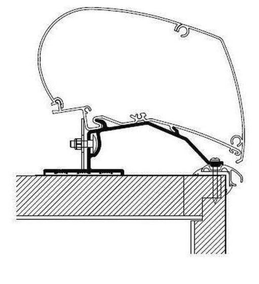Thule Awning Bracket For Dethleffs Roof Mounted Awnings Precision Roof Mount Solution For 6200 6300 9200 Series – view 1