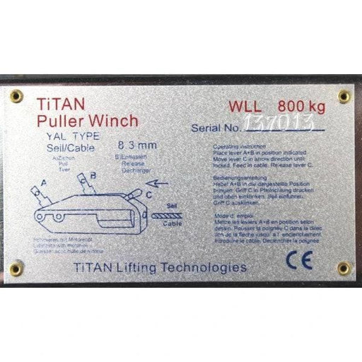 Titan AMG Winch 0.8T Lift 1.25T Pull With 20m Cable Compact Rugged Field Ready Lifter For Industrial Jobs – view 1
