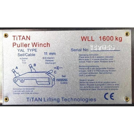 Titan AMG Winch 1.6T Lift And 2.5T Pull With 20m Cable For Workshops, Farms, And Versatile Outdoor Use – view 2