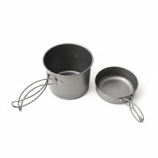 Titanium Camping Cookware Set - Ultralight Pot & Pan | Premium Backpacking Gear – view 2