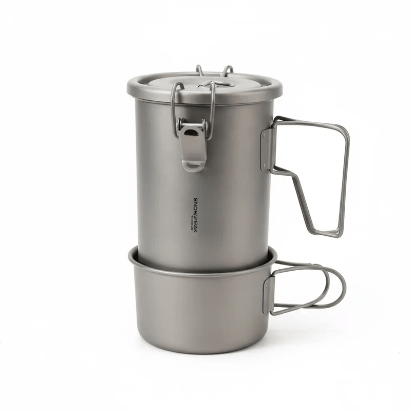 Snow Rock Titanium Couples Mountaineering Cook System - Ultralight Pure Titanium | Camping Cookware – view 3