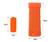 Outdoor Camping Press Inflatable Sleeping Pad - Lightweight Mat with Built-In Pillow – view 3
