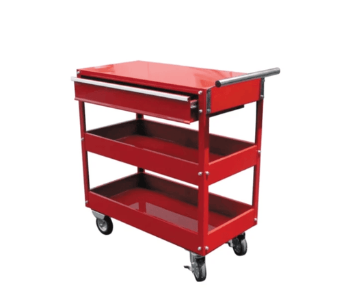 Torin Big Red TC301 II 3 Tier Tool Cart With Drawer Mobile Workshop Storage 300 Lb Capacity