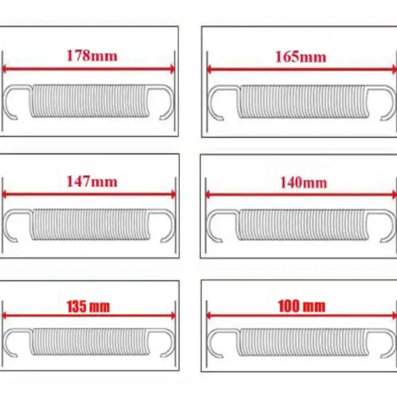 Habicare HBC Trampoline Replacement Steel Springs (Pack of 10) Habicare Trampoline Springs & T-Hook Tool