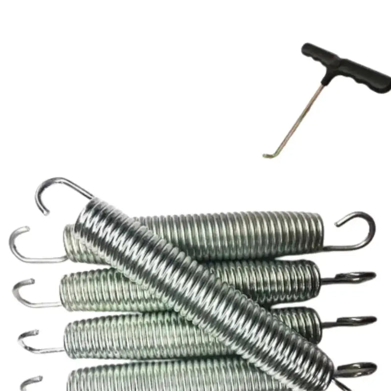Habicare HBC Trampoline Replacement Steel Springs (Pack of 10) Habicare Trampoline Springs & T-Hook Tool