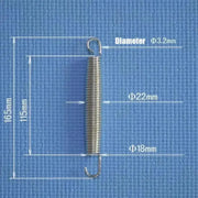Habicare HBC Trampoline Replacement Steel Springs (Pack of 10) Habicare Trampoline Springs & T-Hook Tool