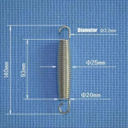 Habicare HBC Trampoline Replacement Steel Springs (Pack of 10) Habicare Trampoline Springs & T-Hook Tool