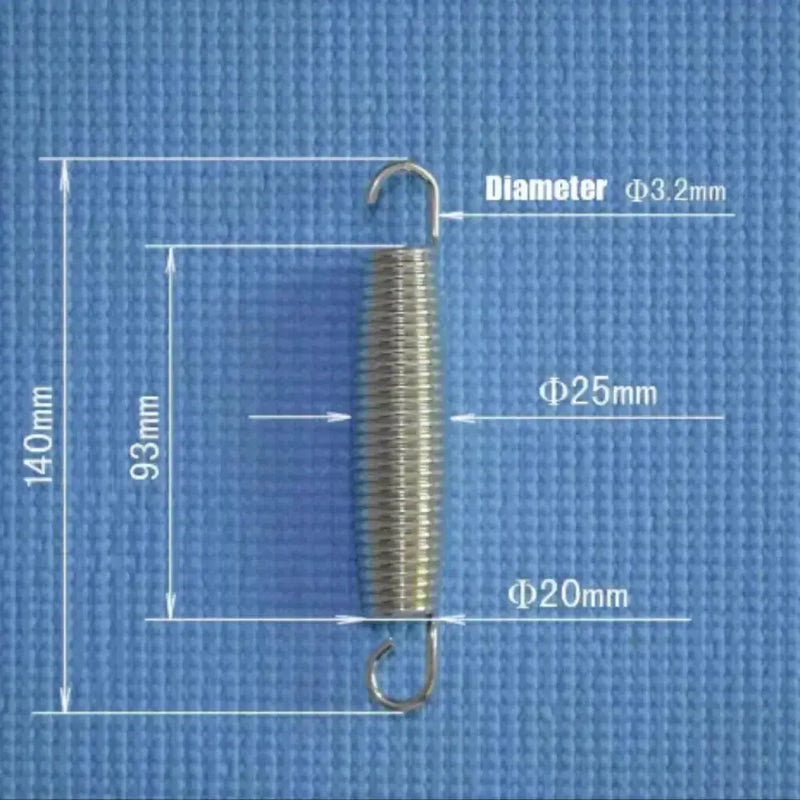 Habicare HBC Trampoline Replacement Steel Springs (Pack of 10) Habicare Trampoline Springs & T-Hook Tool