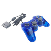 Transparent Blue PS2 Wired Controller – Dual Vibration (different colours available) – view 3