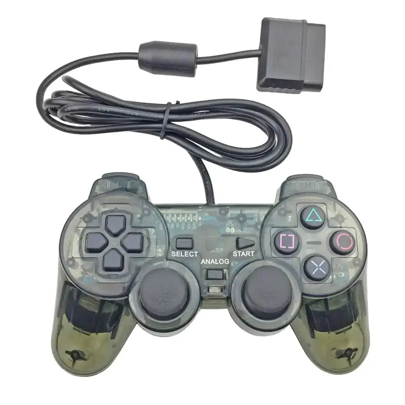 Transparent Blue PS2 Wired Controller – Dual Vibration (different colours available) – view 16