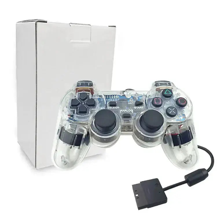 Transparent Blue PS2 Wired Controller – Dual Vibration (different colours available) – view 21