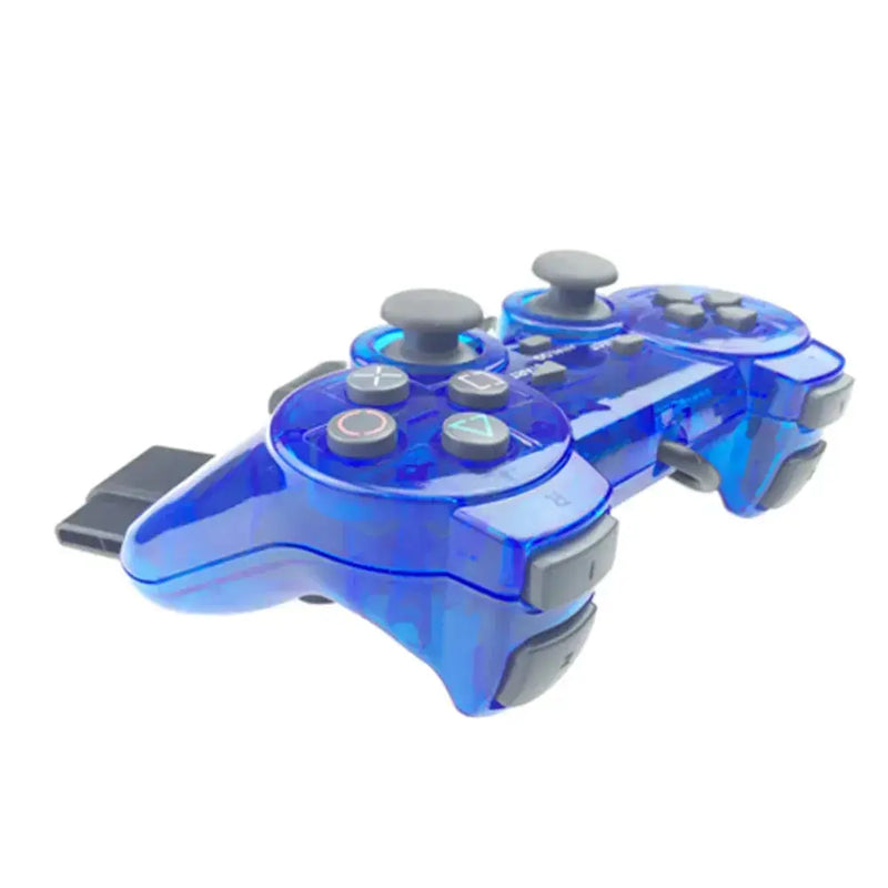 Transparent Blue PS2 Wired Controller – Dual Vibration (different colours available) – view 6