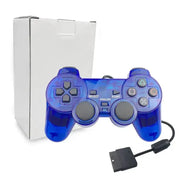 Transparent Blue PS2 Wired Controller – Dual Vibration (different colours available) – view 23