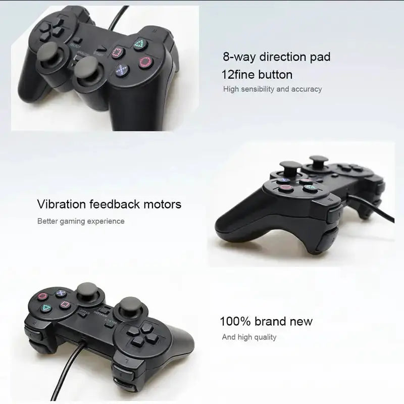 Transparent Blue PS2 Wired Controller – Dual Vibration (different colours available) – view 8