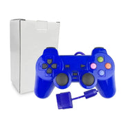 Transparent Blue PS2 Wired Controller – Dual Vibration (different colours available) – view 26