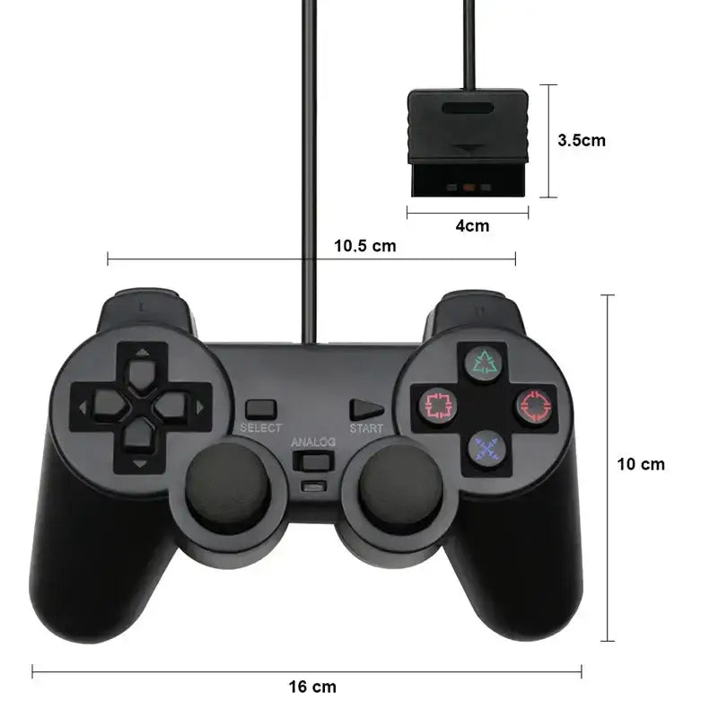 Transparent Blue PS2 Wired Controller – Dual Vibration (different colours available) – view 11