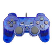 Transparent Blue PS2 Wired Controller – Dual Vibration (different colours available) – view 4