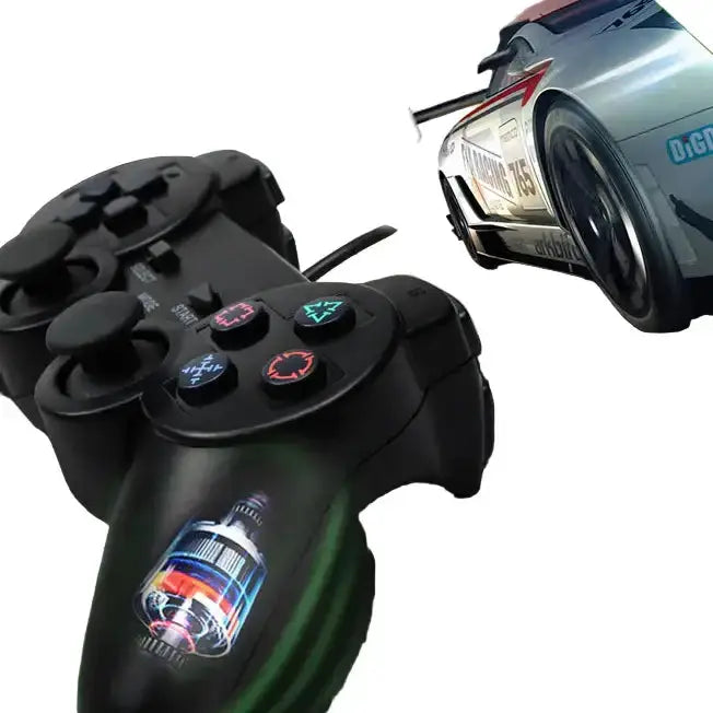 Transparent Blue PS2 Wired Controller – Dual Vibration (different colours available) – view 7