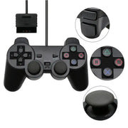 Transparent Blue PS2 Wired Controller – Dual Vibration (different colours available) – view 10
