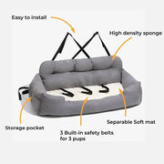 Habicare SS Travel Bolster Dog Car Bed Travel Bolster Dog Car Bed