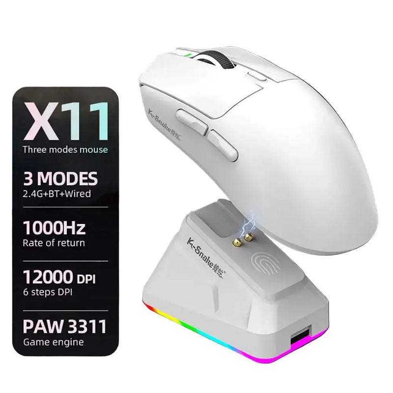 Tri-Mode Gaming Mouse – 12000 DPI (available in Black & White) – view 2