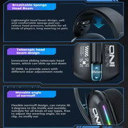 Tri-Mode RGB Gaming Headset – 2.4G Wireless & Wired, Long Life – view 9
