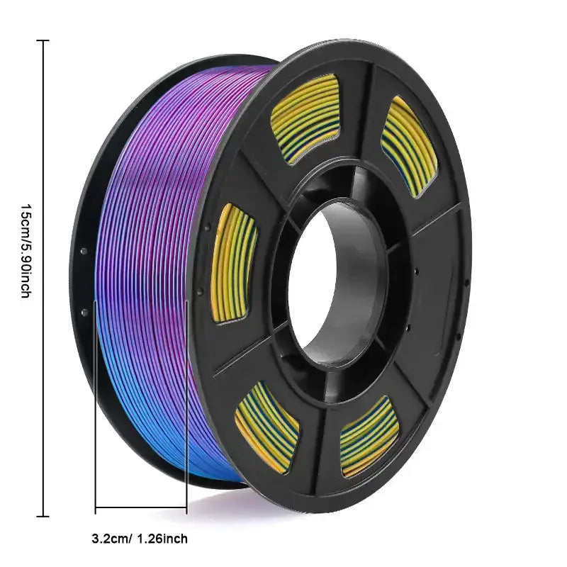 Habicare SS Tricolour Silk PLA 3D Printer Filament 1.75mm (250g) Tricolour Silk PLA 3D Printer Filament 1.75mm (250g)