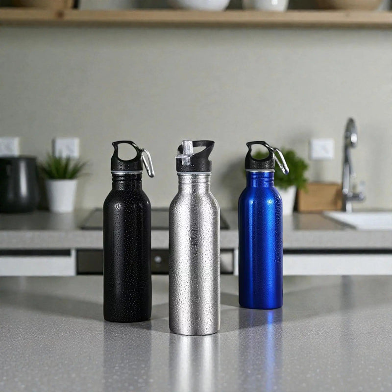 Nest & Stem Homewares Drink Bottle Frankly Cotton 500ml Stainless Steel Gloss Drink Bottle Range Frankly Cotton 500ml Stainless Steel Gloss Drink Bottle Range