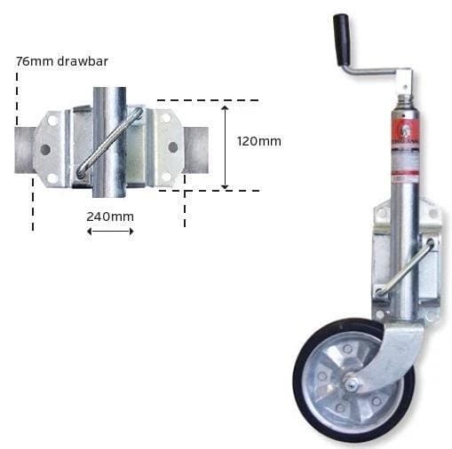 Jockey Wheel 200mm x 50mm Solid Wheel and Tyre T305107 – view 2