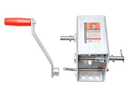 Trojan Manual Trailer Winch 5 To 1 And 1 To 1 Ratio For Boats Marine Grade Stainless Reliable – view 3