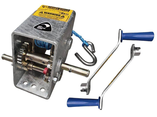 Trojan Cp Winch 10 to 1 1150kg Manual Trailer Winch with Heavy Duty Two Handles and Rope – view 1