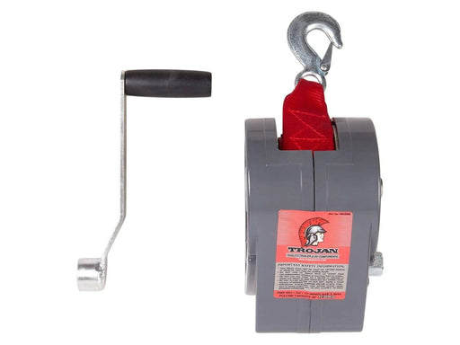 Trojan Rugged Manual Trailer Winch 1130kg Capacity for Boat Trailers Featuring 10to1 Gear Closed Top Marine Winch – view 4
