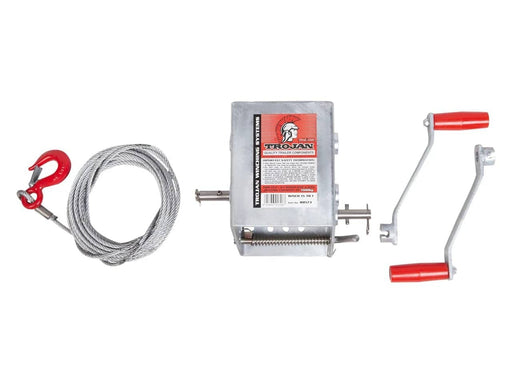 Manual Trailer Winch 15 to 1 Wide Body Trojan for Marine Boat Owners Heavy Duty Lift and Control – view 1