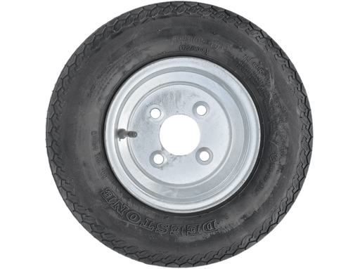 480 x 8 Pneumatic Tyre With Galvanised Rim Wheel Assembly For Trailer 8 Inch Diameter 4x4 Centre Bore – view 3