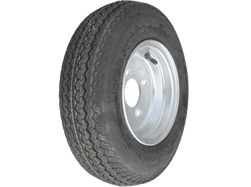 480 x 8 Pneumatic Tyre With Galvanised Rim Wheel Assembly For Trailer 8 Inch Diameter 4x4 Centre Bore – view 1