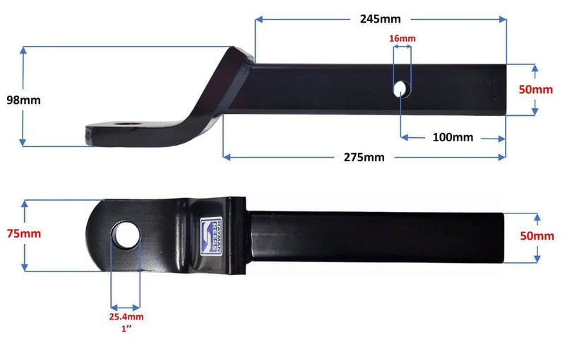 Trojan Tow Ball Mounts Trailer Ball Mount - 98x245mm - 3500kg - In Store Trailer Ball Mount Trojan 98x245mm 3500kg Heavy Duty