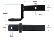 Trojan Tow Ball Mounts Towball Mount 160MM Drop 2500KG- In store Trojan Towball Mount 160mm Drop 2500kg Level Towing