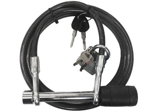 Trojan Hitch Pin Lock And Cable For Secure Cargo On Trailers And Caravans With Vinyl Coated 10mm Cable – view 1
