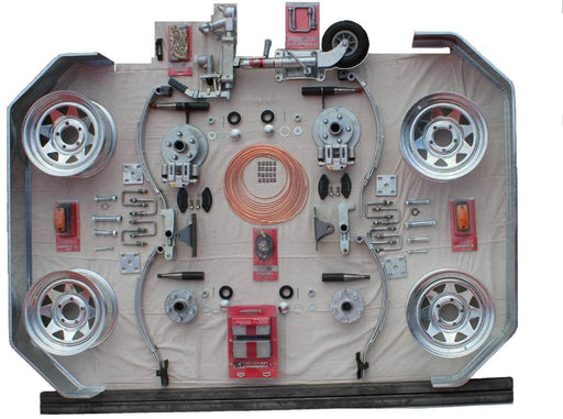 Trojan 2250kg Tandem Axle Braked Trailer 14 Inch Kit For Professionals Heavy Duty Hauling