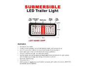 Trojan trailer lights LED Submersible Combination Left Hand Light LED Submersible Left Hand Boat Light Trojan