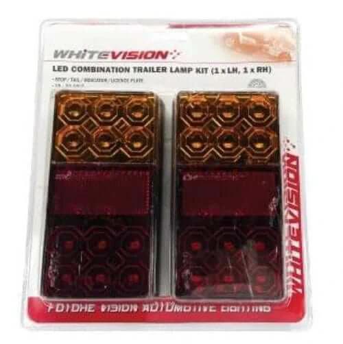 Trojan Trailer Electrical Connectors LED Tail Set 150X80 10-30V .4M Blister Trojan LED Tail Set 150X80 10 To 30V Blister
