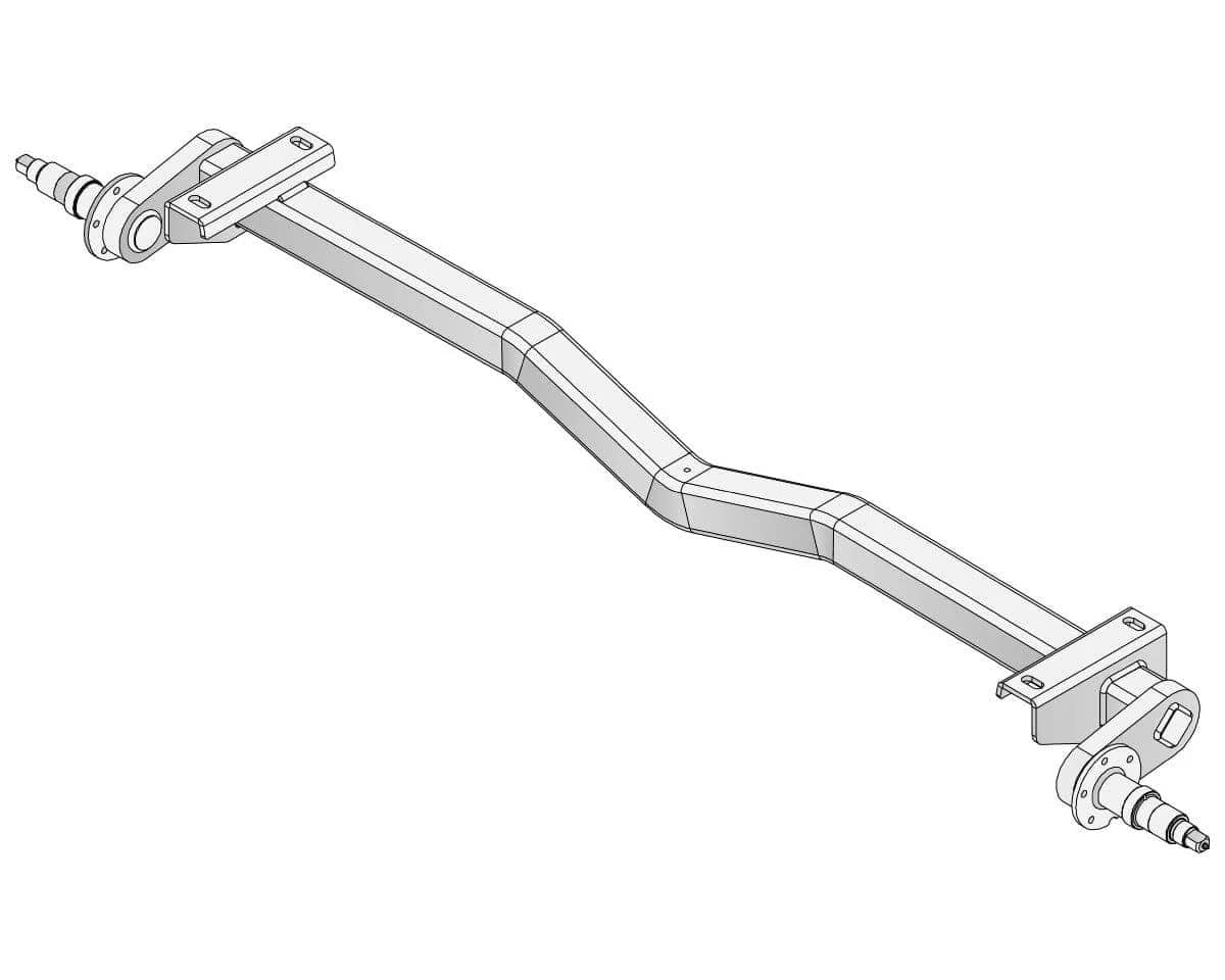 Trojan Duratorque Gull-Wing Beam Axle 3000kg For Trailers Independent Heavy-Duty Suspension – view 4