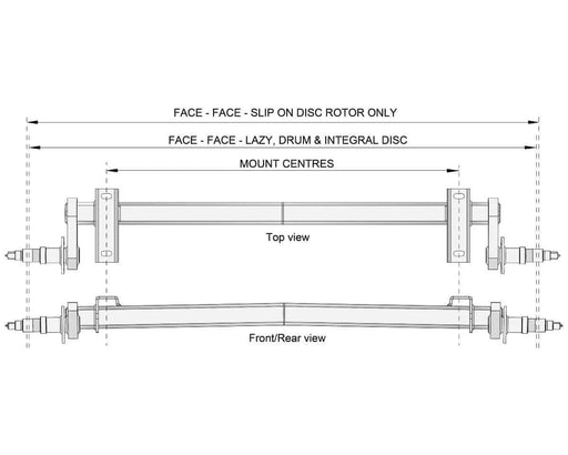 Trojan Duratorque 3000kg Straight Beam Axle Multi Hub Self Contained Independent Suspension For All Trailers – view 4