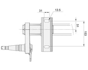 Half-beam Duratorque Left - 1500kg Per Pair - Retro – view 3