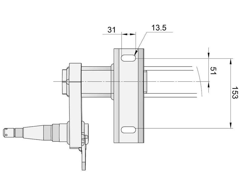 Half-beam Duratorque Left - 1500kg Per Pair - Retro – view 3